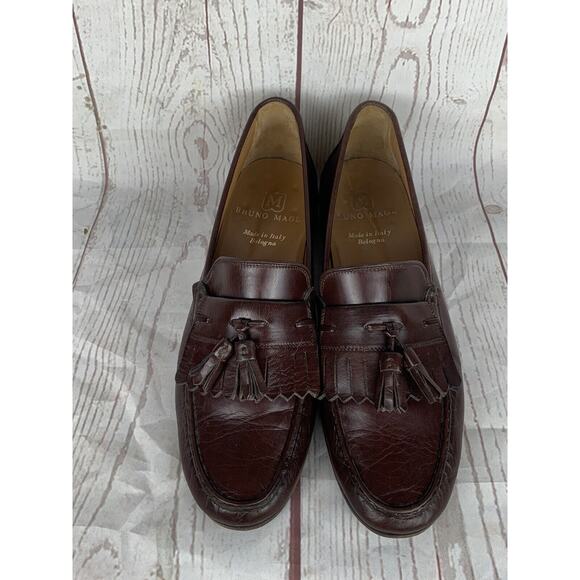 Bruno‎ Magli Tempe Men\'s Brown Tassel Loafers Sz 8.5 M main image 4